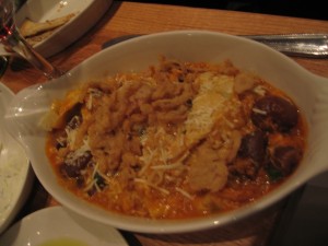 Flat pasta with pulled braised rabbit