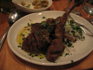 Delicious grilled lamb chops