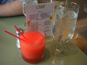 Sadly watery frozen strawberry margarita