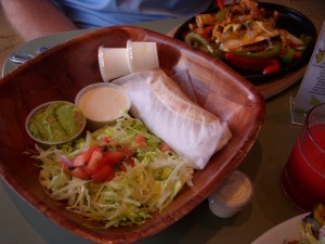 Fixings for the chicken fajitas