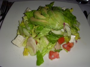 Pretty but bland tropical salad