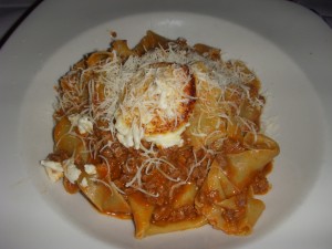 Papparedelle with lamb ragu and sheep's milk ricotta