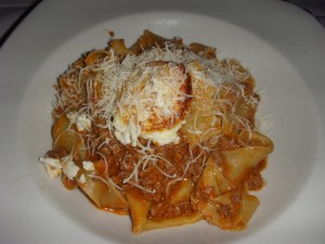 Papparedelle with lamb ragu and sheep's milk ricotta
