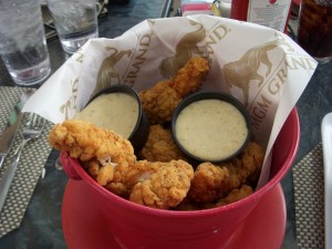 Big bucket of chicken tenders