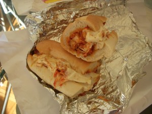 Chicken parm innards