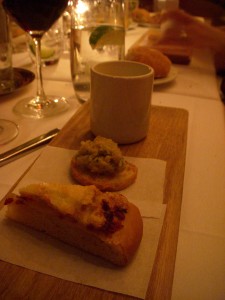 Three separate amuse bouches