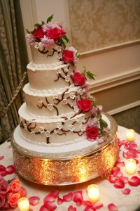 Our beautiful cake the night of our wedding