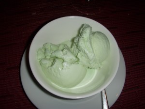 Supposedly green tea ice cream