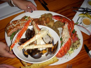 Seafood platter for two
