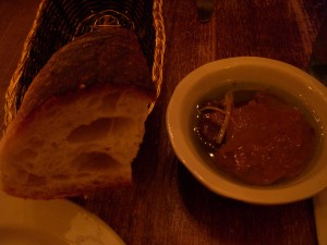 Bread and an olive oil dip