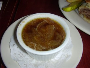French onion soup for dipping