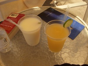 Pina colada and mango margarita