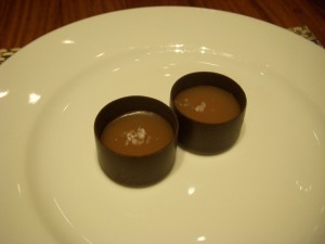 Salted caramel and dark chocolate