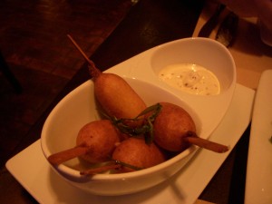Lobster corn dogs