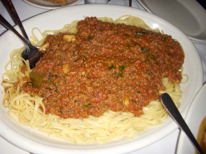 Too salty linguini bolognese