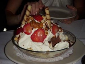 Half a Titanic dessert