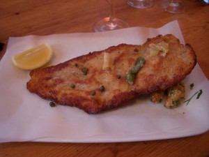 Chicken milanese with fingerling potatoes