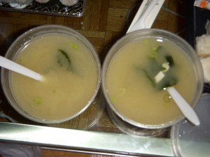 Lukewarm miso soups