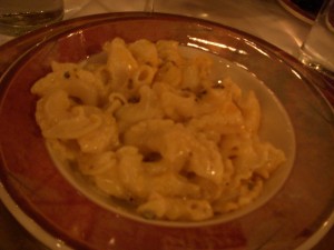 Creamy truffled mac and cheese