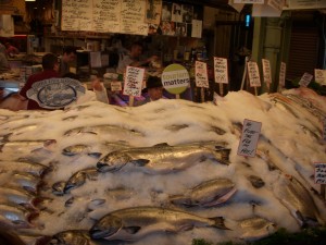 Fresh fish on display