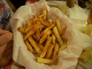 Spicy fries seasoned with Old Bay