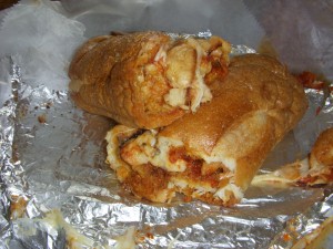 A pretty bad chicken parm sandwich