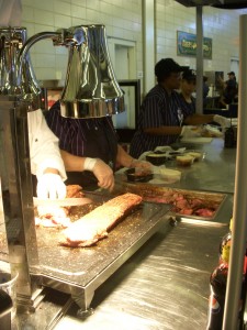 Steak sandwich assembly line