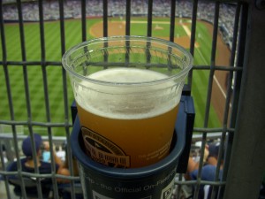The cup holders at the new stadium are a brilliant addition