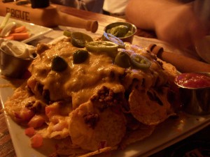 Chili and cheese nachos