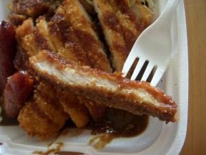 Chicken katsu up close