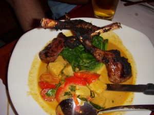 Lamb chop curry