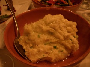 Three cheese smashed potatoes