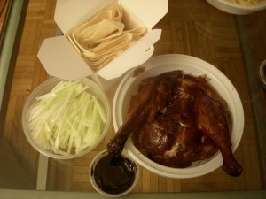 Peking duck and accessories