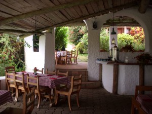 The cute and rustic dining area