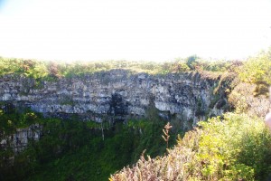 Huge pit crater, one of Los Gemelos