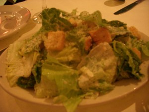 Caesar salad with creamy dressing
