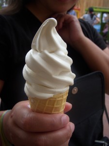 Soft serve vanilla ice cream