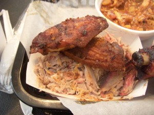 Chicken wings and pulled pork
