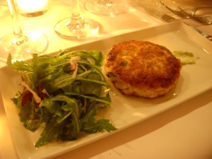 Crab and scallop cake