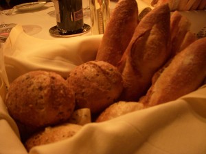 Basket full of delicious breads