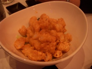 Spicy rock shrimp tempura