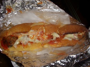 Pretty good meatball parmesan hero