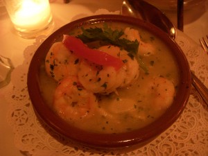 Shrimp in garlic sauce