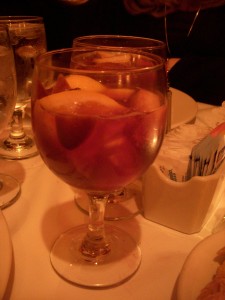 Red sangria with lots of fruit