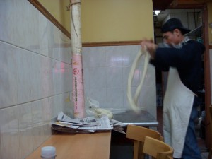 Noodle man working his magic