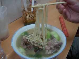 Yummy springy and toothsome noodles