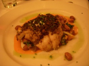 Porcini crusted cod