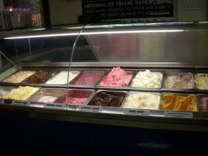 Selection of sorbets available
