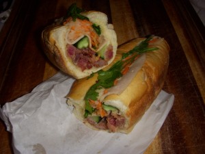 Banh mi innards - look at all the great layers of flavors!