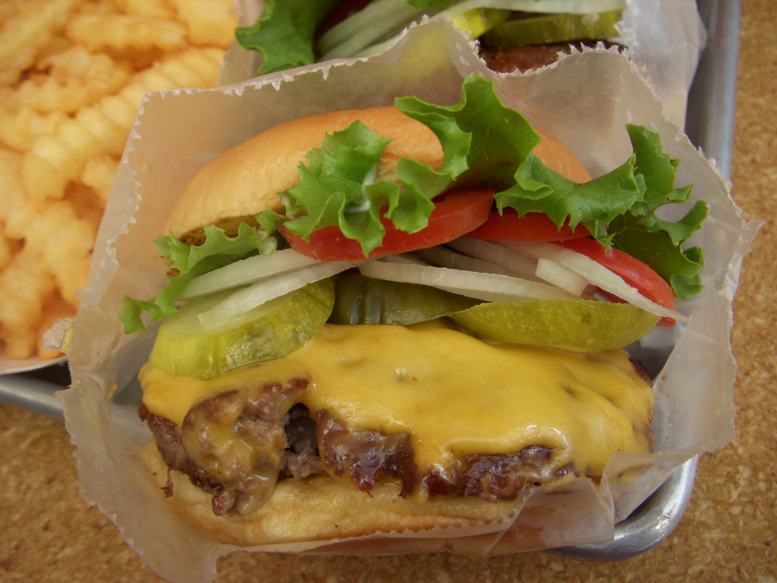single hamburger shake shack